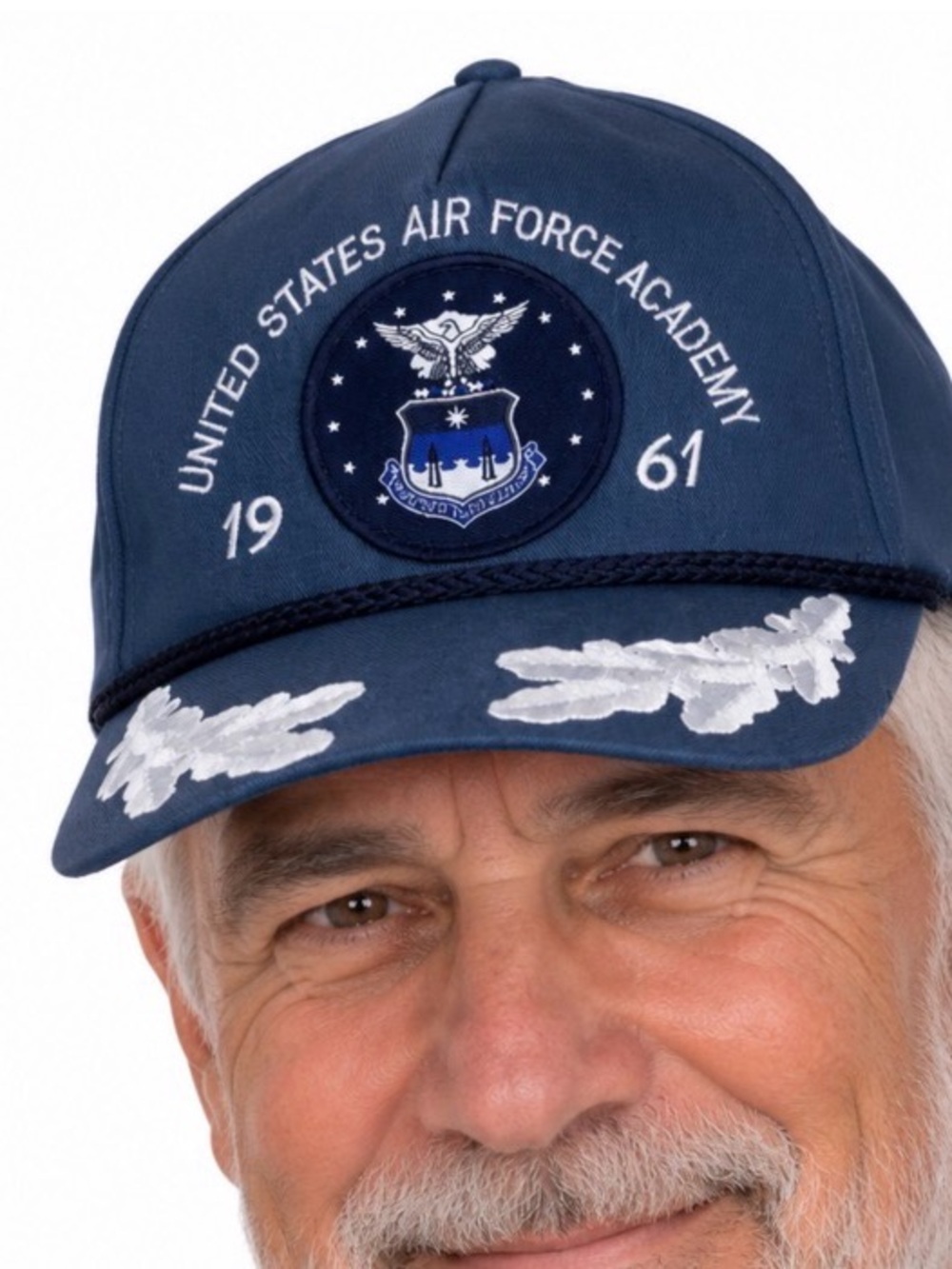 United States Air Force Academy Navy Blue Embroidered Cap 1961 Vintage hat